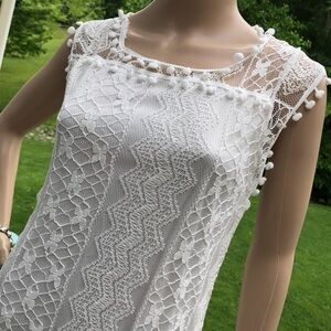 NWT Fun flirty ivory lace mini dress